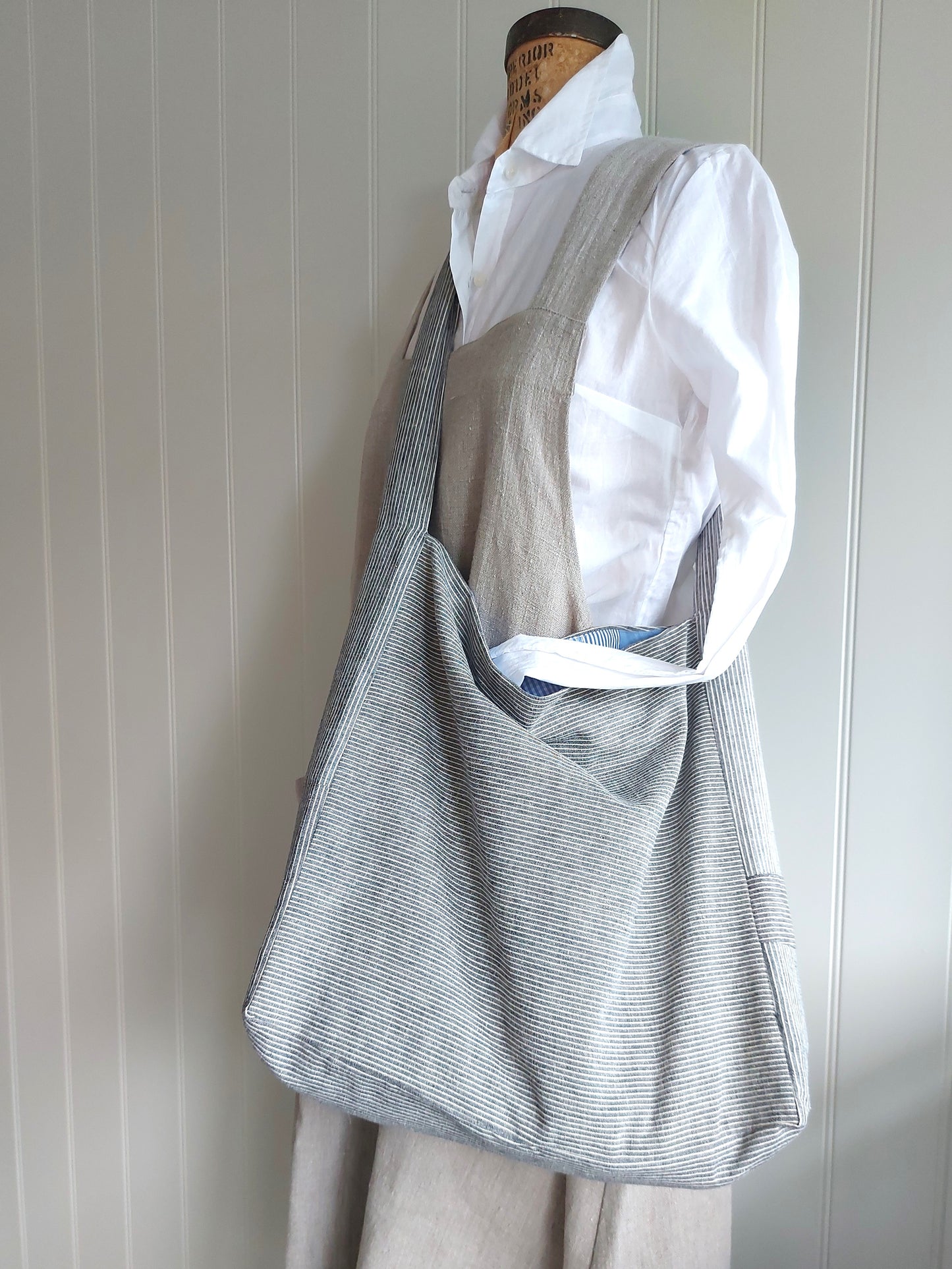 Messenger - Cotton/linen crossbody bag