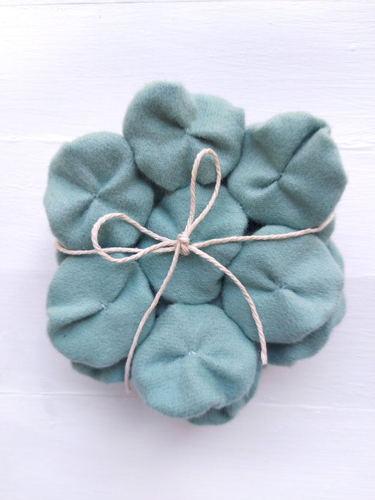 Set of 6 Wool coasters