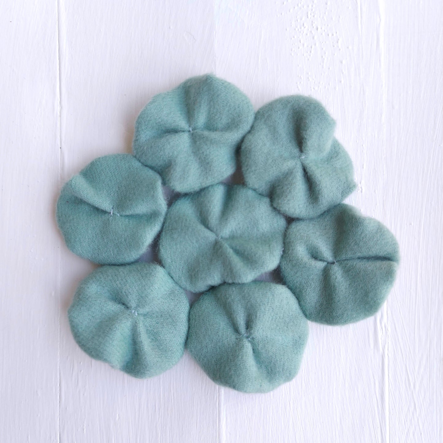 Set of 6 Wool coasters