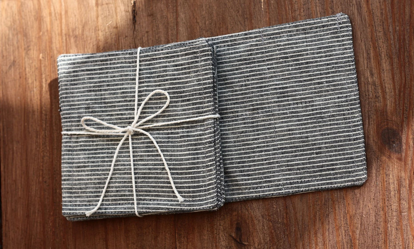 Set of 6 linen/cotton coasters