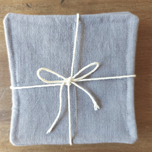 Set of 6 linen coasters