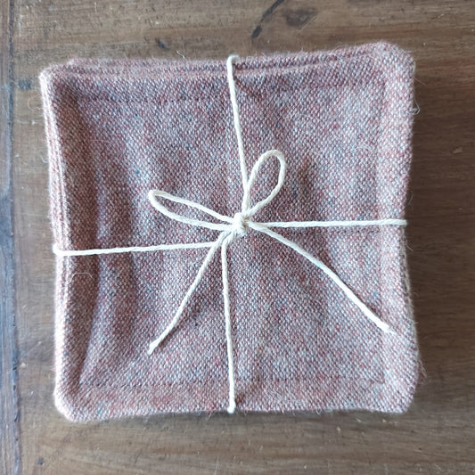 Set of 6 wool coasters