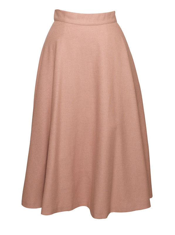 Alma - A-line wool flared skirt