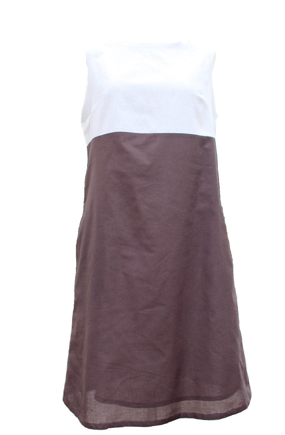 Toni - two tone cotton tunic dress