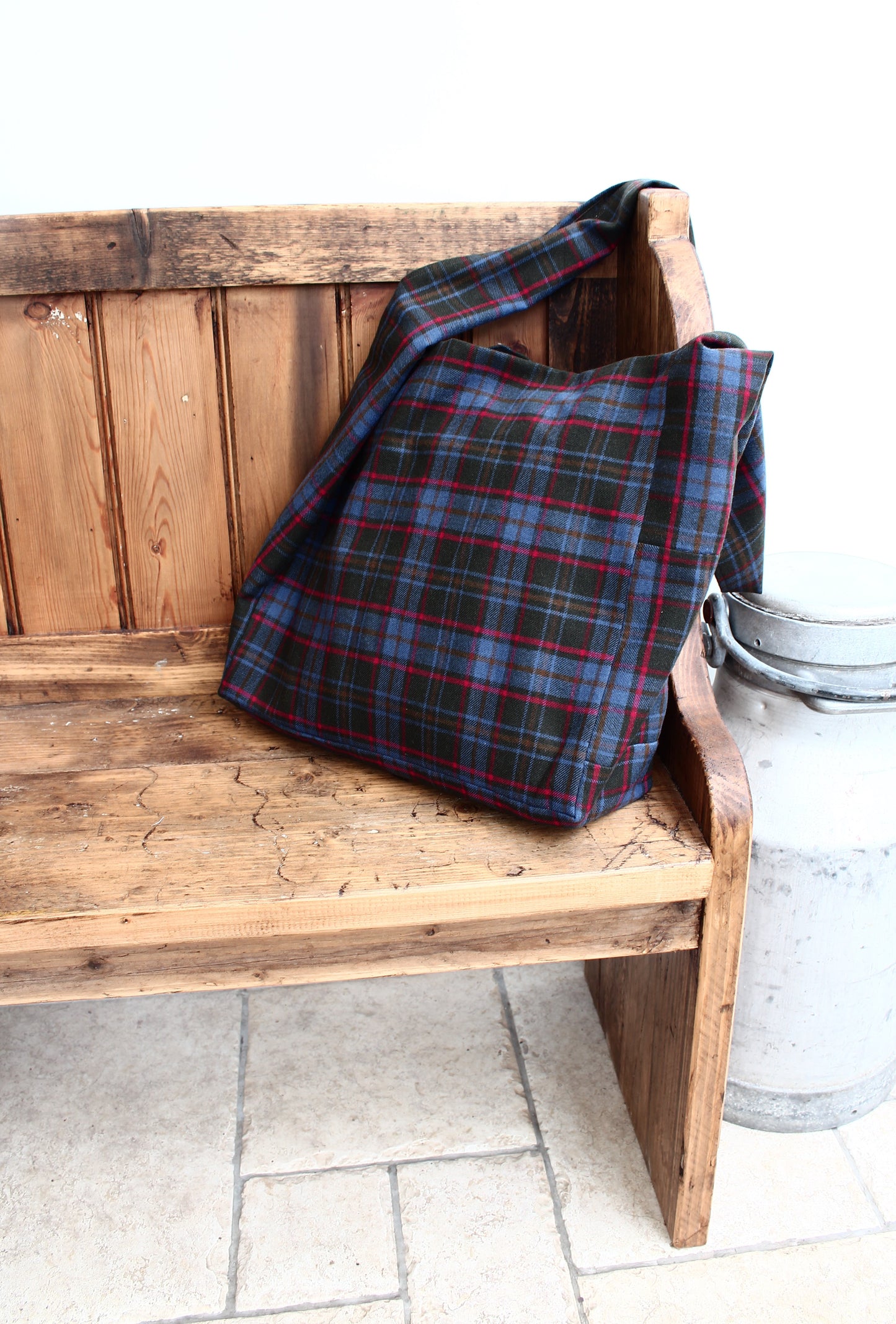 Messenger - tartan wool crossbody bag WAS: £65.00