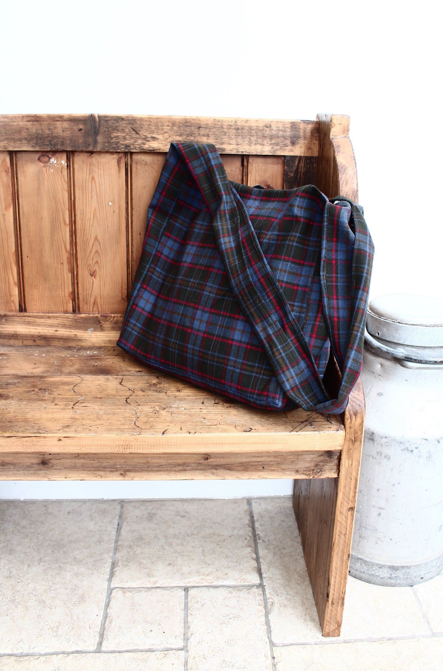 Messenger - tartan wool crossbody bag WAS: £65.00